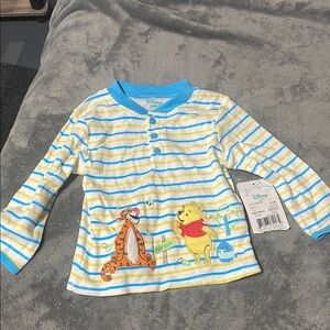 Disney Winnie the Pooh and Tigger Long Sleeve Shirt - Blue, Yellow, White